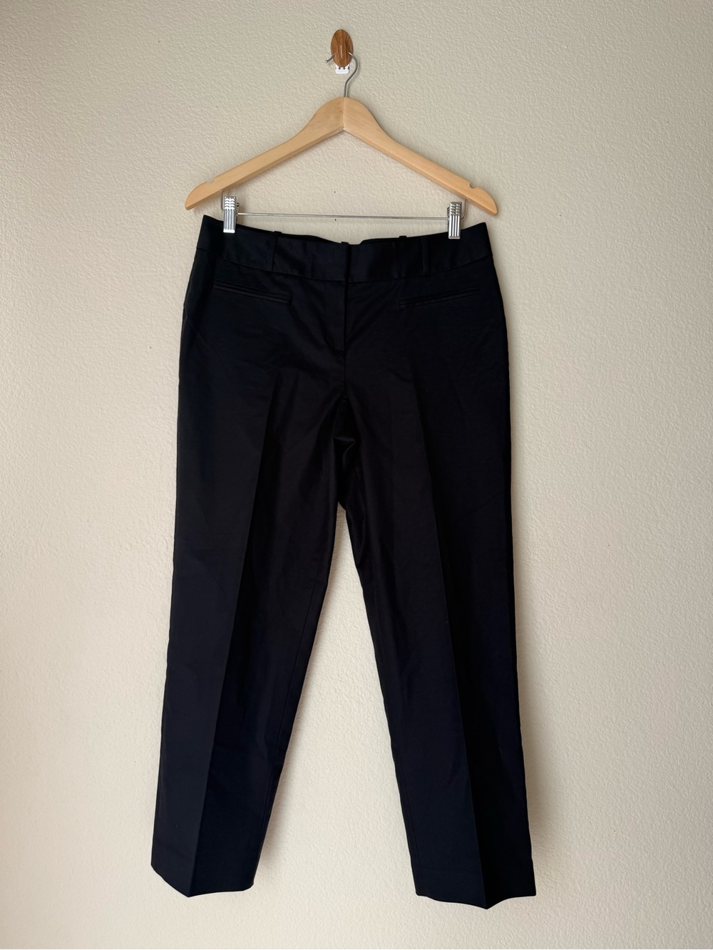 Halogen Black Tailored Straight-Leg Dress Pants